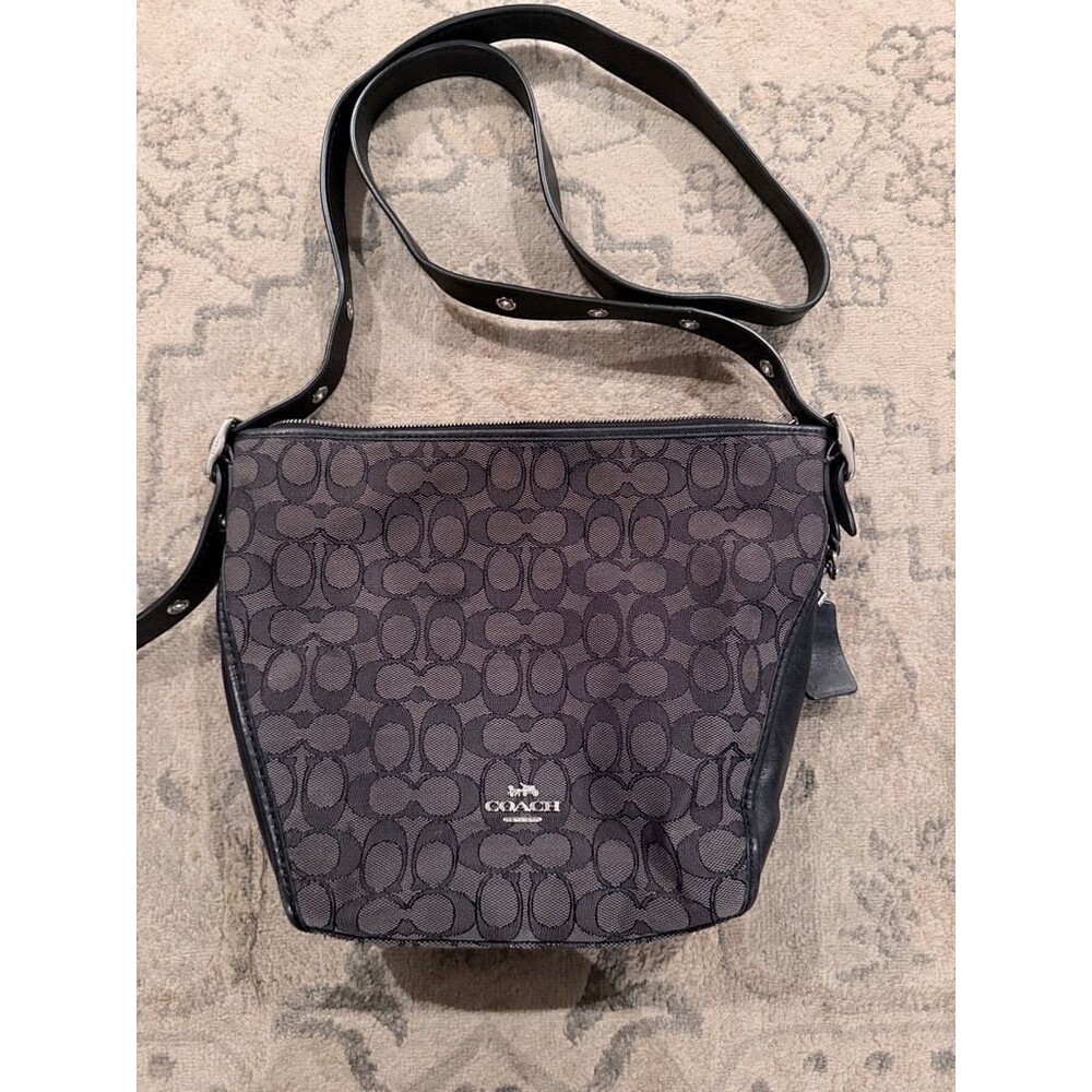 Coach Signature C Black Crossbody Shoulder Bag